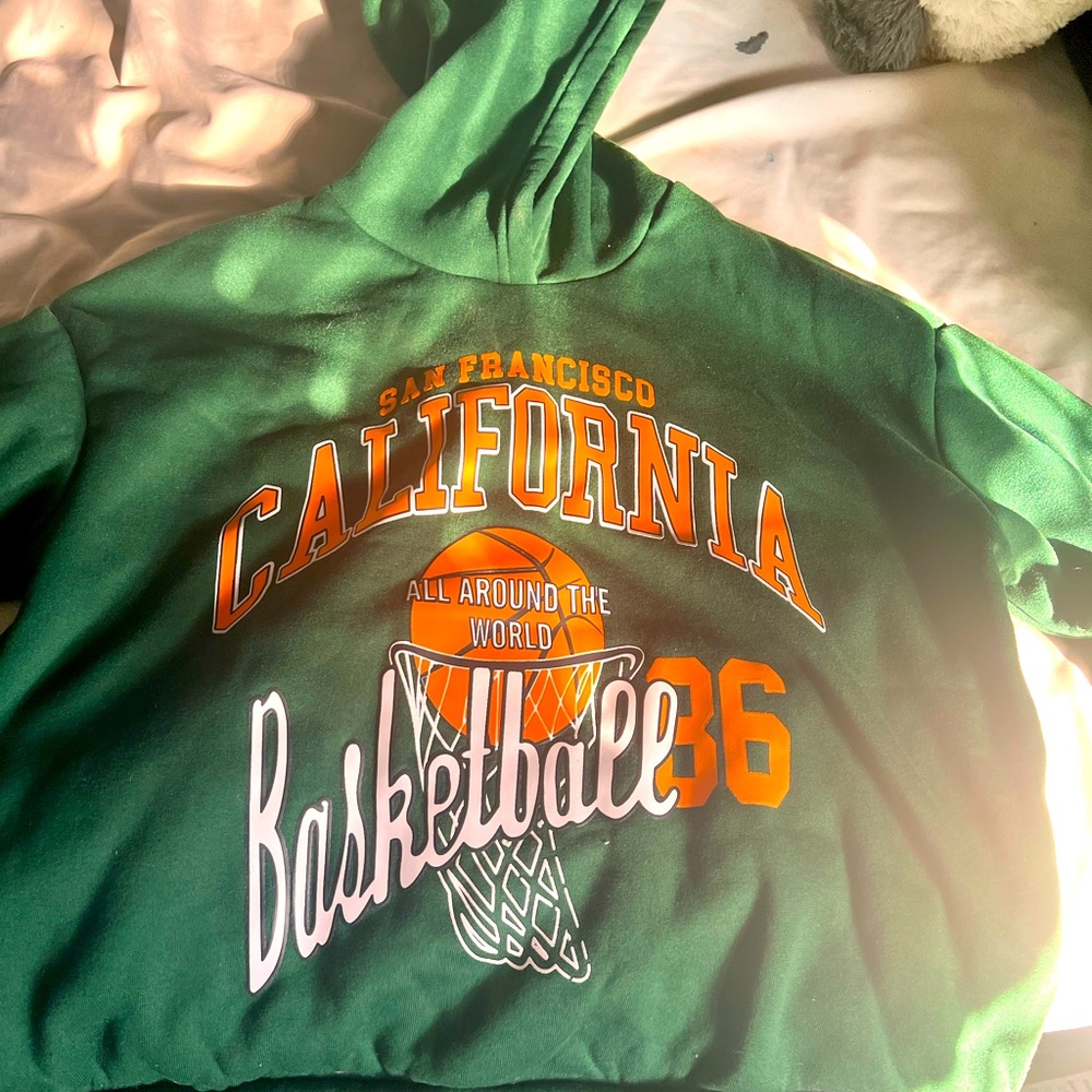 Green hoodie